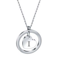 Simple Style Letter Stainless Steel Titanium Steel Plating Pendant Necklace sku image 13