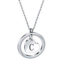 Simple Style Letter Stainless Steel Titanium Steel Plating Pendant Necklace main image 4