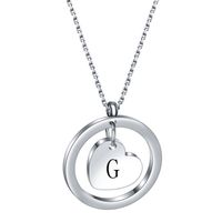 Simple Style Letter Stainless Steel Titanium Steel Plating Pendant Necklace sku image 12