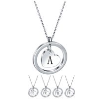 Simple Style Letter Stainless Steel Titanium Steel Plating Pendant Necklace main image 1