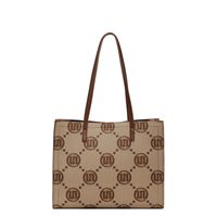 Women's Medium All Seasons Pu Leather Printing Vintage Style Classic Style Square Zipper Tote Bag sku image 3