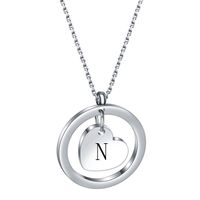 Simple Style Letter Stainless Steel Titanium Steel Plating Pendant Necklace sku image 6