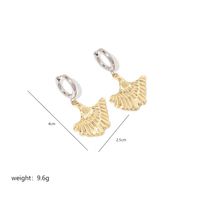 1 Pair Classical Shell Polishing Stainless Steel 18K Gold Plated Drop Earrings sku image 3