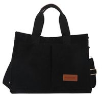 Women's Large Corduroy Solid Color Elegant Square Magnetic Buckle Handbag Tote Bag Crossbody Bag main image 4