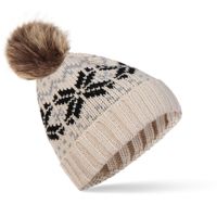 Women's Basic Retro Snowflake Pom Poms Eaveless Wool Cap sku image 7