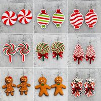 1 Pair Cute Doll Candy Wood Ear Hook main image 6