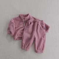 Vacation Solid Color Polyester Boys Clothing Sets sku image 10
