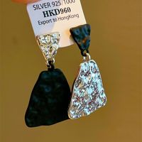 1 Pair Retro Geometric Plating Copper Drop Earrings main image 3