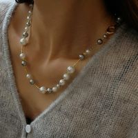 Simple Style Geometric Pearl Plating 18k Gold Plated Women's Necklace main image 3