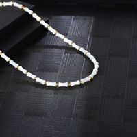 Simple Style Round 304 Stainless Steel Natural Stone 18K Gold Plated Necklace In Bulk main image 5