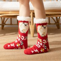 Women's Sweet Christmas Hat Santa Claus Snowman Acetate Fibre Polyester Cotton Ankle Socks sku image 41