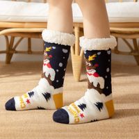 Women's Sweet Christmas Hat Santa Claus Snowman Acetate Fibre Polyester Cotton Ankle Socks sku image 42