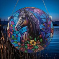 Modern Style Flower Horse Arylic Indoor Outdoor Hanging Ornaments Decorative Props main image 5