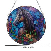 Modern Style Flower Horse Arylic Indoor Outdoor Hanging Ornaments Decorative Props main image 3