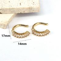1 Pair Elegant Streetwear Geometric Plating Inlay Copper Artificial Pearls Zircon 18k Gold Plated Ear Studs main image 6
