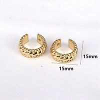 1 Pair Elegant Streetwear Geometric Plating Inlay Copper Artificial Pearls Zircon 18k Gold Plated Ear Studs main image 9