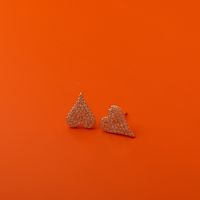 1 Pair Casual Simple Style Heart Shape Plating Copper Copper Ear Studs main image 5