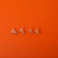 1 Pair Casual Simple Style Heart Shape Plating Copper Copper Ear Studs main image 2