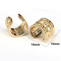 1 Pair Simple Style Solid Color Plating Copper 18k Gold Plated Ear Cuffs main image 2