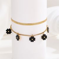 Wholesale Vintage Style Flower Stainless Steel Bracelets main image 5