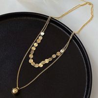 Simple Style Solid Color Alloy Wholesale Layered Necklaces main image 3
