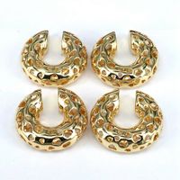 1 Piece Simple Style Heart Shape Plating Hollow Out Copper 18k Gold Plated Ear Cuffs main image 1