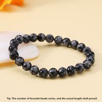 Simple Style Round Natural Stone Beaded Bracelets sku image 6