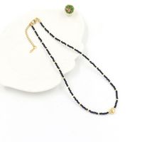 Bohemian Romantic Sweet Color Block Stainless Steel Necklace main image 4