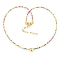 Bohemian Romantic Sweet Color Block Stainless Steel Necklace main image 1