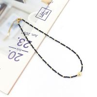Bohemian Romantic Sweet Color Block Stainless Steel Necklace sku image 4