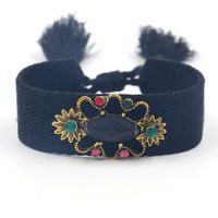 Elegant Strassenmode Geometrisch Künstliche Edelsteine Legierung Polyester Frau Armbänder sku image 4