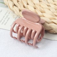 Simple Style Solid Color Plastic Resin Hollow Out Hair Claws 1 Piece sku image 2