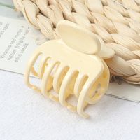 Simple Style Solid Color Plastic Resin Hollow Out Hair Claws 1 Piece sku image 3