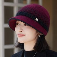 Frau Elegant Basic Einfarbig Große Traufen Bucket Hat main image 6