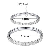 Simple Style Solid Color Stainless Steel Plating Inlay Zircon 18k Gold Plated Nose Ring main image 2