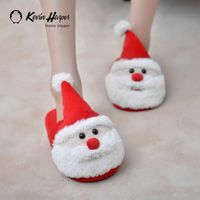 Kid's Casual Santa Claus Round Toe Cotton Slippers main image 3