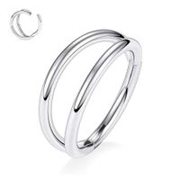 Simple Style Solid Color Stainless Steel Ear Studs Nose Ring sku image 1