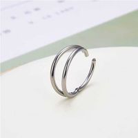 Simple Style Solid Color Stainless Steel Ear Studs Nose Ring main image 3