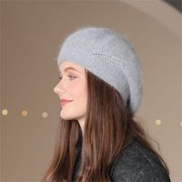 Women's Elegant Basic Solid Color Eaveless Wool Cap main image 2