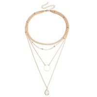 Simple Style Solid Color Alloy Wholesale Layered Necklaces sku image 2