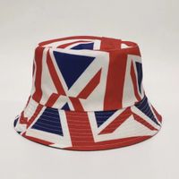 Unisexe Style Vintage Drapeau National Impression Grand Avant-toit Chapeau Seau main image 5