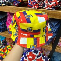 Unisex Vintage Style National Flag Printing Big Eaves Bucket Hat sku image 9