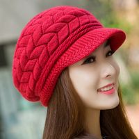 Women's Elegant Basic Simple Style Solid Color Curved Eaves Wool Cap Beret Hat sku image 1