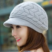 Women's Elegant Basic Simple Style Solid Color Curved Eaves Wool Cap Beret Hat sku image 5