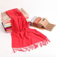 Women's Cute Sweet Simple Style Solid Color Polyester Scarf main image 3