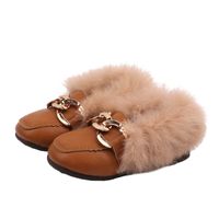 Girl's Streetwear Solid Color Square Toe Flats main image 4