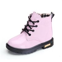Kid's Basic Solid Color Round Toe Martin Boots main image 3