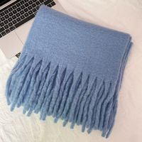 Women's Basic Simple Style Solid Color Circle Yarn Scarf main image 2