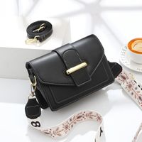 Women's Small All Seasons Pu Leather Solid Color Classic Style Square Flip Cover Shoulder Bag sku image 1