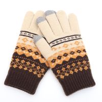 Frau Einfacher Stil Farbblock Handschuhe 1 Paar main image 4